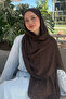 Premium jacquard leopard print shawl - brown