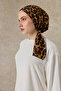 Gold Leopard Pattern Removable Soft Scarf Hat