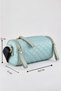 Zely women's parachute fabric cylinder model shoulder bag mint green - 3