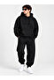 Men's Oversize Hooded Cotton Tracksuit Set 3 Thread Threaded Start Again Back Print - 2