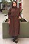 Hooded, Front-Flap, Drawstring Detailed, Zippered Trench Coat