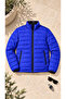 Men's Zippered Pocket Padded Casual Quilted Coat