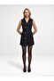 90944 Belted Double-Breasted Mini Dress-Black - 3