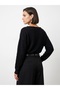 10854 Boat Neck Soft Textured Sweater-Black - 2