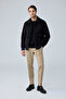 Men's Wool Soft Textured Cashmere Coat Black 4341Dngr - 4