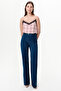 Regular Blouse with Adjustable Straps and Lace Detail - 5