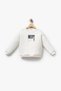 Boy's Pocket Detailed Plush Vest, Printed Sweatshirt and Jeans 3-Piece Set 8308 Wnt - 7