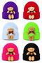 Children's Red Teddy Bear Ribbed Folded Beret, Warm Winter Unisex Children's Beret, Suitable for Ages 1-7. - 4