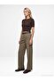 72798 Belted Pleated Trousers-Green - 5