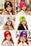 Children's Green Teddy Bear Ribbed Folded Beret, Warm Winter Unisex Children's Beret, Suitable for Ages 1-7. - 4
