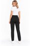 Women's Black Two-Threaded Elastic Waist Zipper Pocket Sweatpants - 5