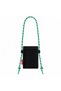 Loop Black Green Corded Cloth Phone Bag