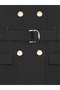 90944 Belted Double-Breasted Mini Dress-Black - 8