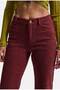 Women's Burgundy Flare Fit Velvet Velvet Fabric Trousers