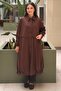 Shirt Collar Button Detailed Trench Coat