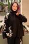 Floral Embroidered Jacket and Pants Set - 3