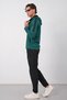 Men's Green Diving Fabric Cotton Hooded Winter Tracksuit Set - E229 - 5