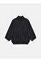 10851 High Collar Soft Textured Sweater-Black - 6