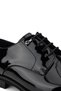 Men's Genuine Leather Black Patent Leather Classic Shoes - 7