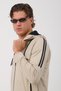 Men's Cream Diver Fabric Cotton Hooded Winter Tracksuit Set - E229 - 2