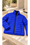 Men's Zippered Pocket Padded Casual Quilted Coat - 3