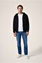 Hooded, Zippered, Pocketed, Regular Fit, Warm Cotton Basic Sweatshirt Cardigan - 3