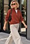 Women's Stand Collar Half-Zip Basic Sweater - 2