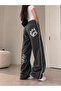 Women's 2-Pack Side Strip Fluted Graffiti Axolotl Printed Loose Fit Comfortable Women's Sweatpants - 7