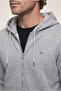 Hooded, Zippered, Pocketed, Regular Fit, Warm Cotton Basic Sweatshirt Cardigan - 4