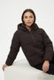 Women's Puffer Coat Hooded Zipper Pocket Casual Winter Comfortable Cut Puffer Jacket W69115K8 - 5