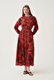 Leather belted embroidered dress - 5