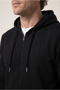 Hooded, Zippered, Pocketed, Regular Fit, Warm Cotton Basic Sweatshirt Cardigan - 4