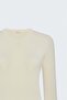 Long Sleeve Tricot with Snap Detail - Ecru - 3