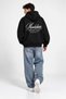 Unisex Women's and Men's Owners Club Design Text Printed Oversize 3 Thread Hooded Sweatshirt