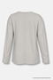 Oversize Long Sleeve Basic Gray T-Shirt - 6