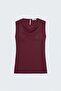 Patterned Degaje Collar Blouse - Burgundy - 2
