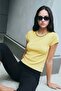 Collared Short Sleeve Knitwear - Yellow - 3