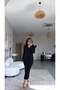 Black Collared Soft Knitwear Dress - 3