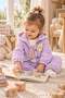 Baby Girl Floral Applique Hooded Ruffle Waffle Jacket Long Sleeve T-Shirt 3-Piece Seasonal Set 6- - 3
