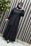 Women's Clothing Plus Size Cross-Stone Elastic Sleeve Corset with Skirt Diamond Sultan Set - 8