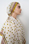 Polka dot pattern floss viscose shawl - yellow - 6