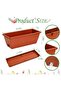 12Pcs 17Inches Rectangle Planter Box with Drainage Holes and Trays - 2