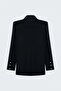 Buttoned Classic Jacket - Black - 5