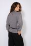 Belted Bat Sleeves High Neck Sweater Anthracite - 5