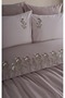 Newhome Diamond Florin Rose Luxury Embroidered 100% Cotton Double Duvet Cover Set - 2
