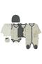 Rocket Bear Printed 6-Piece Bodysuit Sets - Ecru