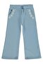 Civil Girls' Floral Embroidered Sweatpants |   3 Thread Embroidery |   School Nursery and Daily Use - Blue