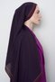 Süsen patterned fleece viscose shawl - plum - 5