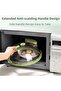 2-in-1 Microwave Steamer & Splash Protector Cover, Clear Microwave Splatter Lid with Handle - 2