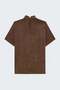 Batwing Sleeve Blouse - Light Brown - 6